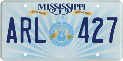 MS license plate ARL427