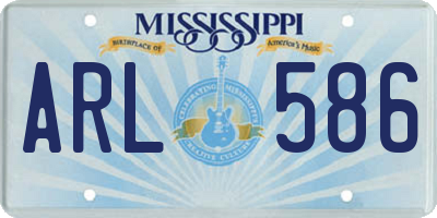 MS license plate ARL586