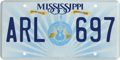 MS license plate ARL697