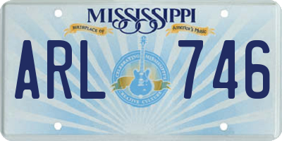 MS license plate ARL746