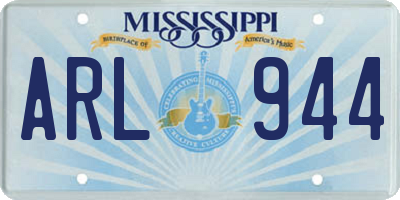MS license plate ARL944