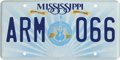 MS license plate ARM066
