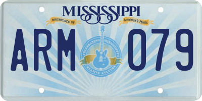MS license plate ARM079