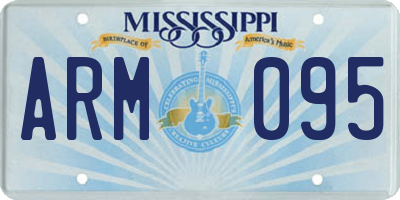 MS license plate ARM095