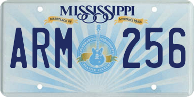 MS license plate ARM256