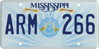 MS license plate ARM266