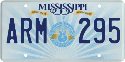 MS license plate ARM295