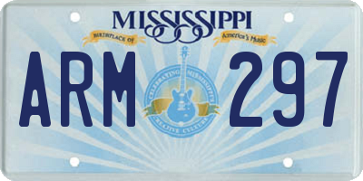 MS license plate ARM297