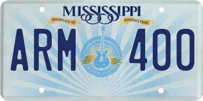MS license plate ARM400