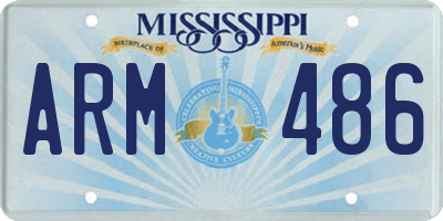 MS license plate ARM486