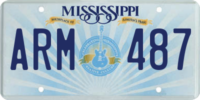 MS license plate ARM487