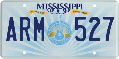 MS license plate ARM527