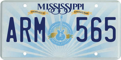 MS license plate ARM565