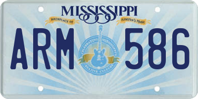 MS license plate ARM586