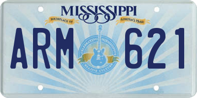 MS license plate ARM621