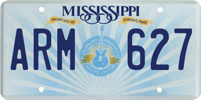 MS license plate ARM627