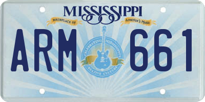 MS license plate ARM661