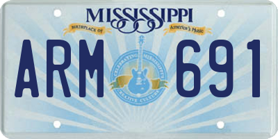 MS license plate ARM691