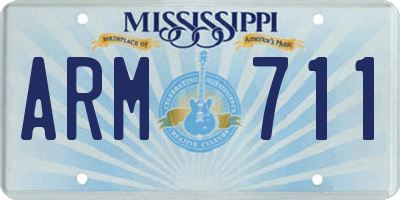 MS license plate ARM711
