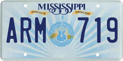 MS license plate ARM719