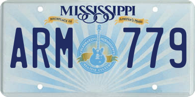 MS license plate ARM779