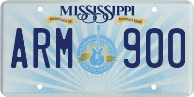 MS license plate ARM900