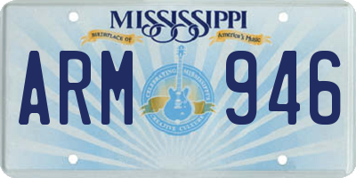 MS license plate ARM946