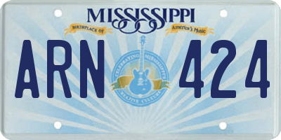 MS license plate ARN424