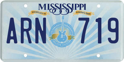 MS license plate ARN719