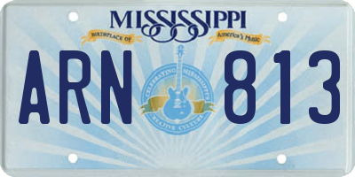 MS license plate ARN813