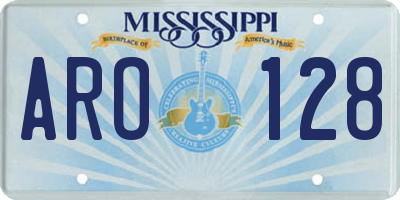 MS license plate ARO128
