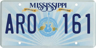 MS license plate ARO161