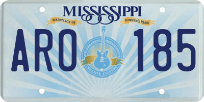 MS license plate ARO185