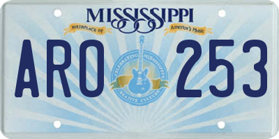 MS license plate ARO253