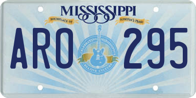 MS license plate ARO295