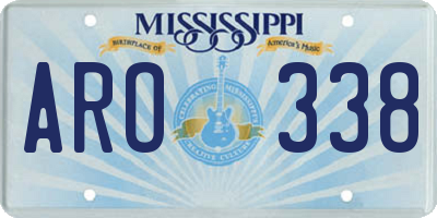 MS license plate ARO338