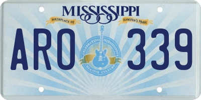 MS license plate ARO339