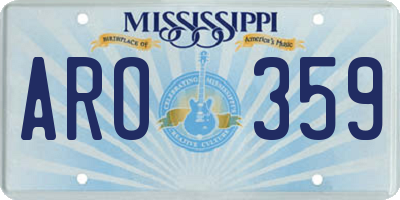 MS license plate ARO359
