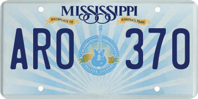 MS license plate ARO370