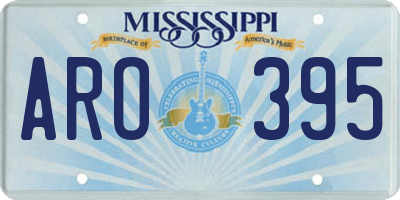 MS license plate ARO395
