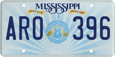 MS license plate ARO396
