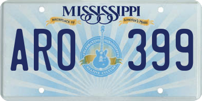MS license plate ARO399