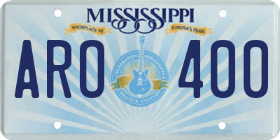 MS license plate ARO400