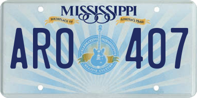 MS license plate ARO407