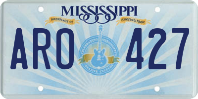 MS license plate ARO427