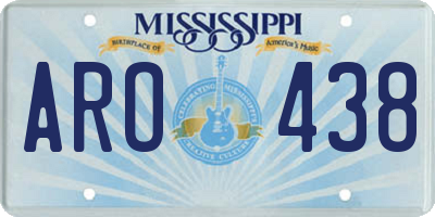 MS license plate ARO438