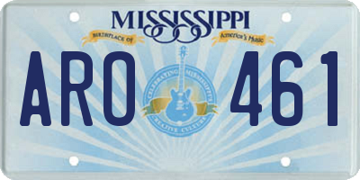 MS license plate ARO461