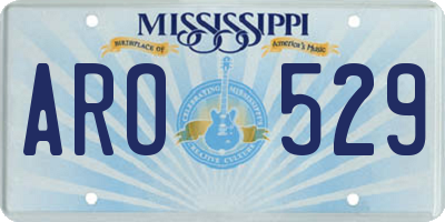 MS license plate ARO529