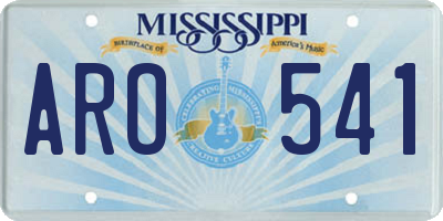 MS license plate ARO541