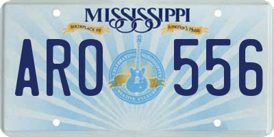 MS license plate ARO556